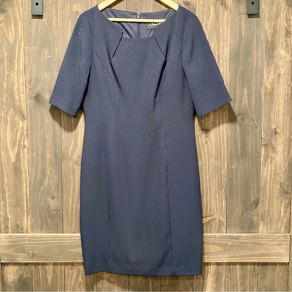 Chelsea Rose navy sheath dress size 10 - Picture 4 of 8